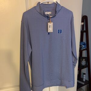 Peter Millar DUKE Perth Sugar Stripe Performance Quarter Zip